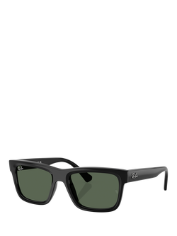 Ray-Ban RJ9196S Kids' Bio-Based Rectangular Sunglasses, Black, Black