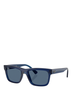 Ray-Ban RJ9196S Kids' Bio-Based Rectangular Sunglasses, Blue, Blue
