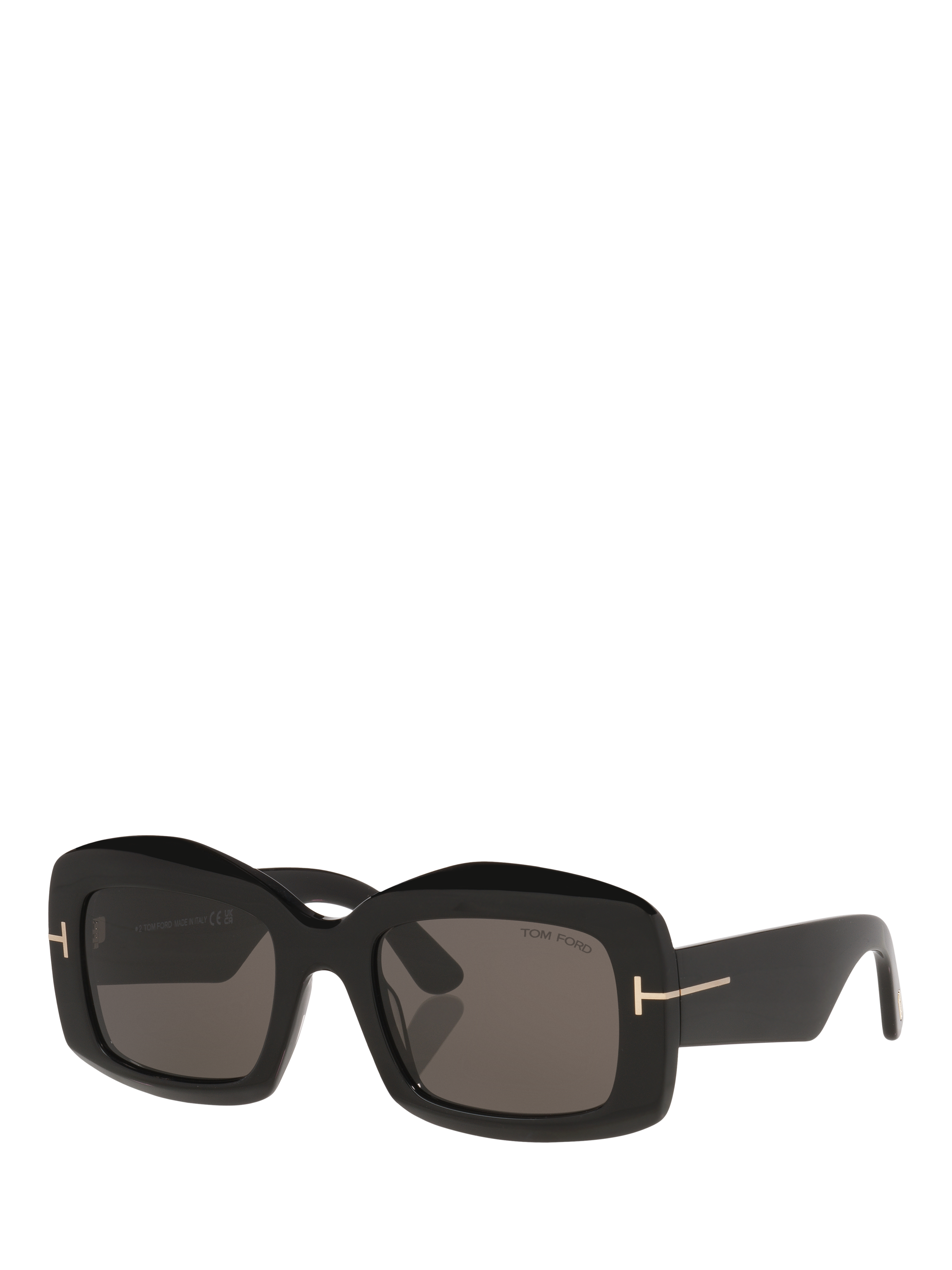 Product image 1 of 5, which shows TOM FORD TR001992 Women's Square Sunglasses, Black/Grey