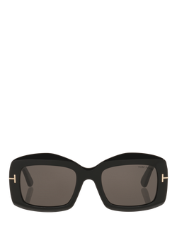 TOM FORD TR001992 Women's Square Sunglasses, Black/Grey - view 2, Black/Grey