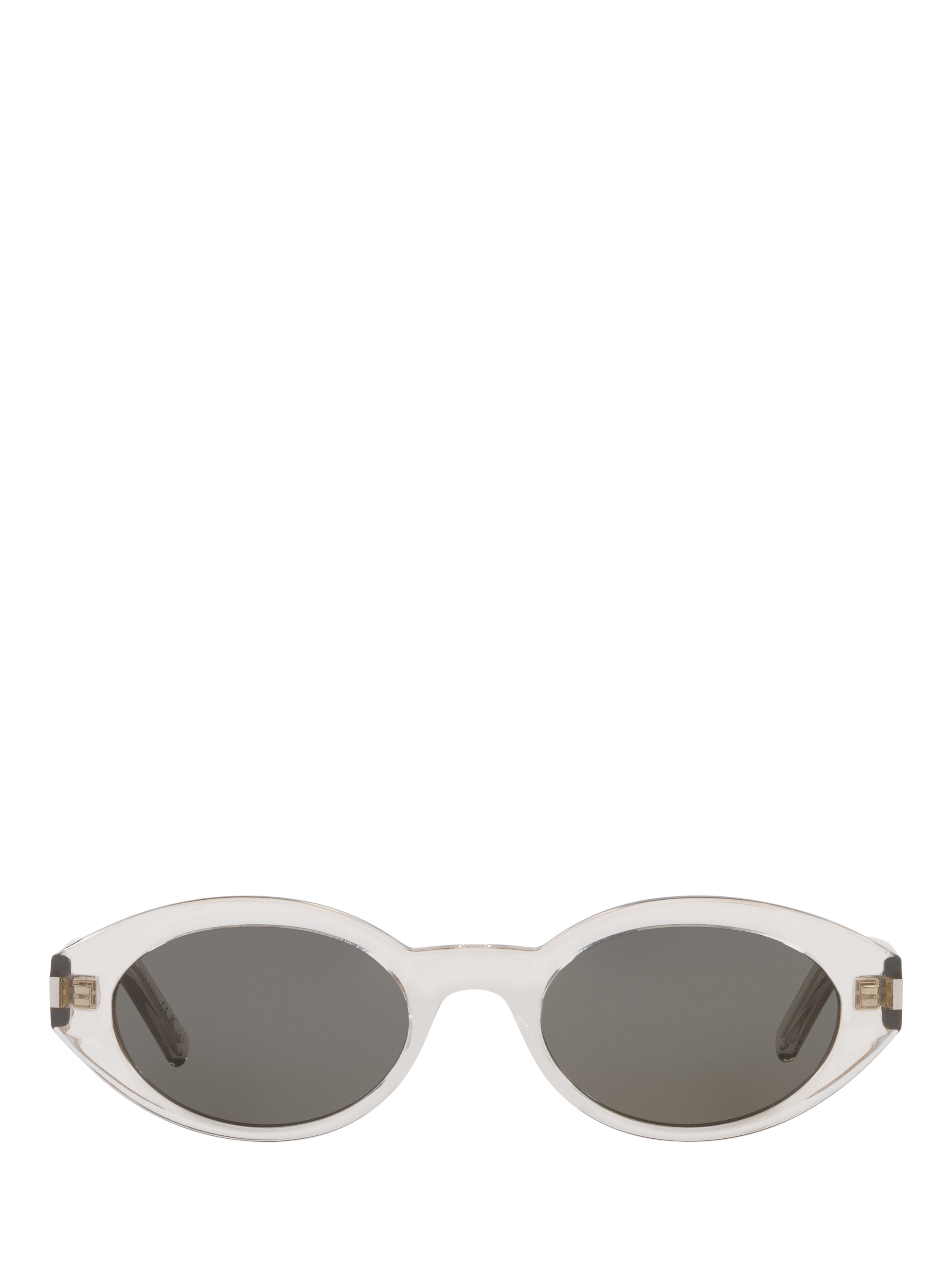 Product image 2 of 4, which shows Yves Saint Laurent YS000433 Women's Oval Sunglasses, Clear/Grey