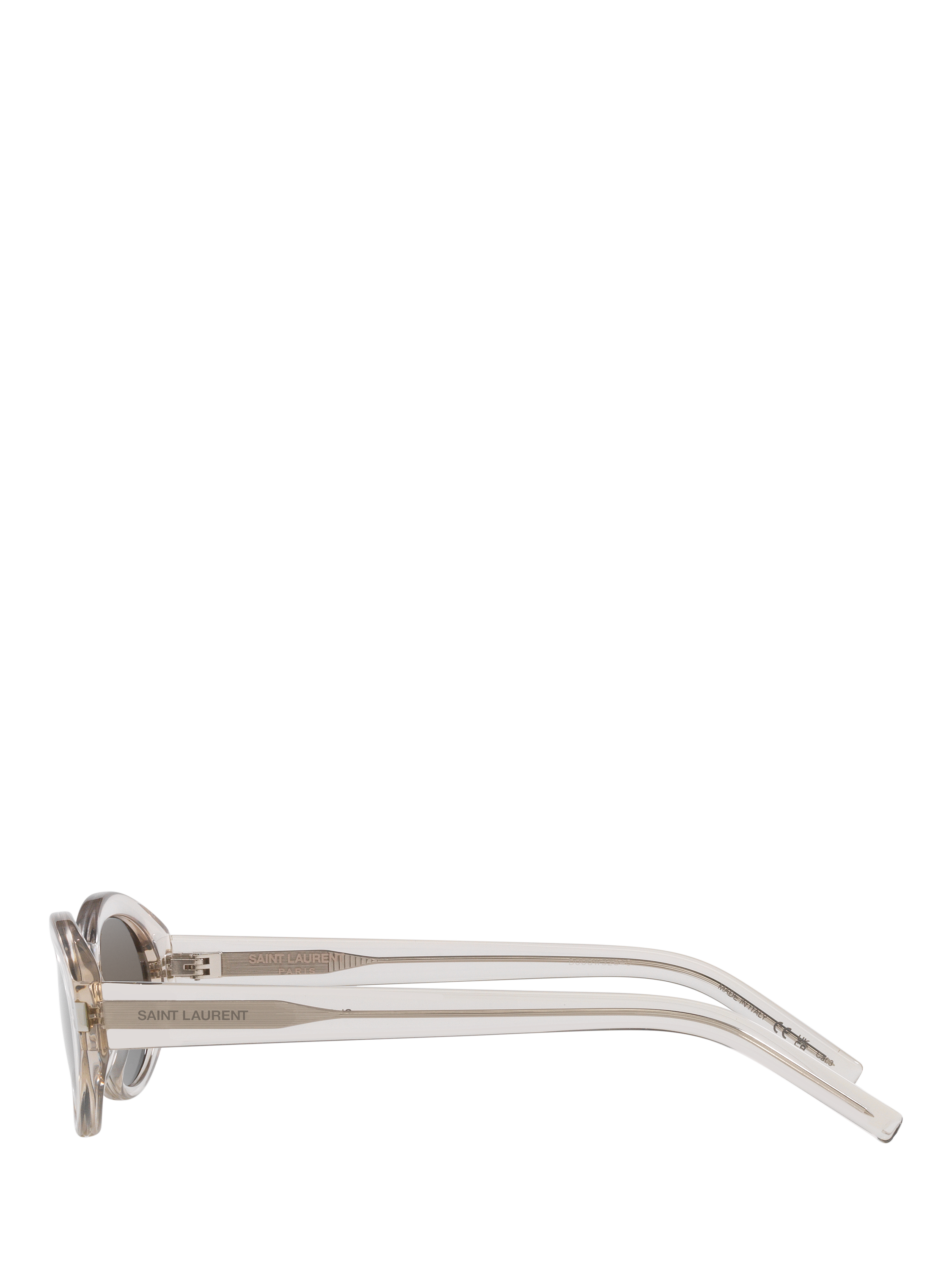Product image 3 of 4, which shows Yves Saint Laurent YS000433 Women's Oval Sunglasses, Clear/Grey