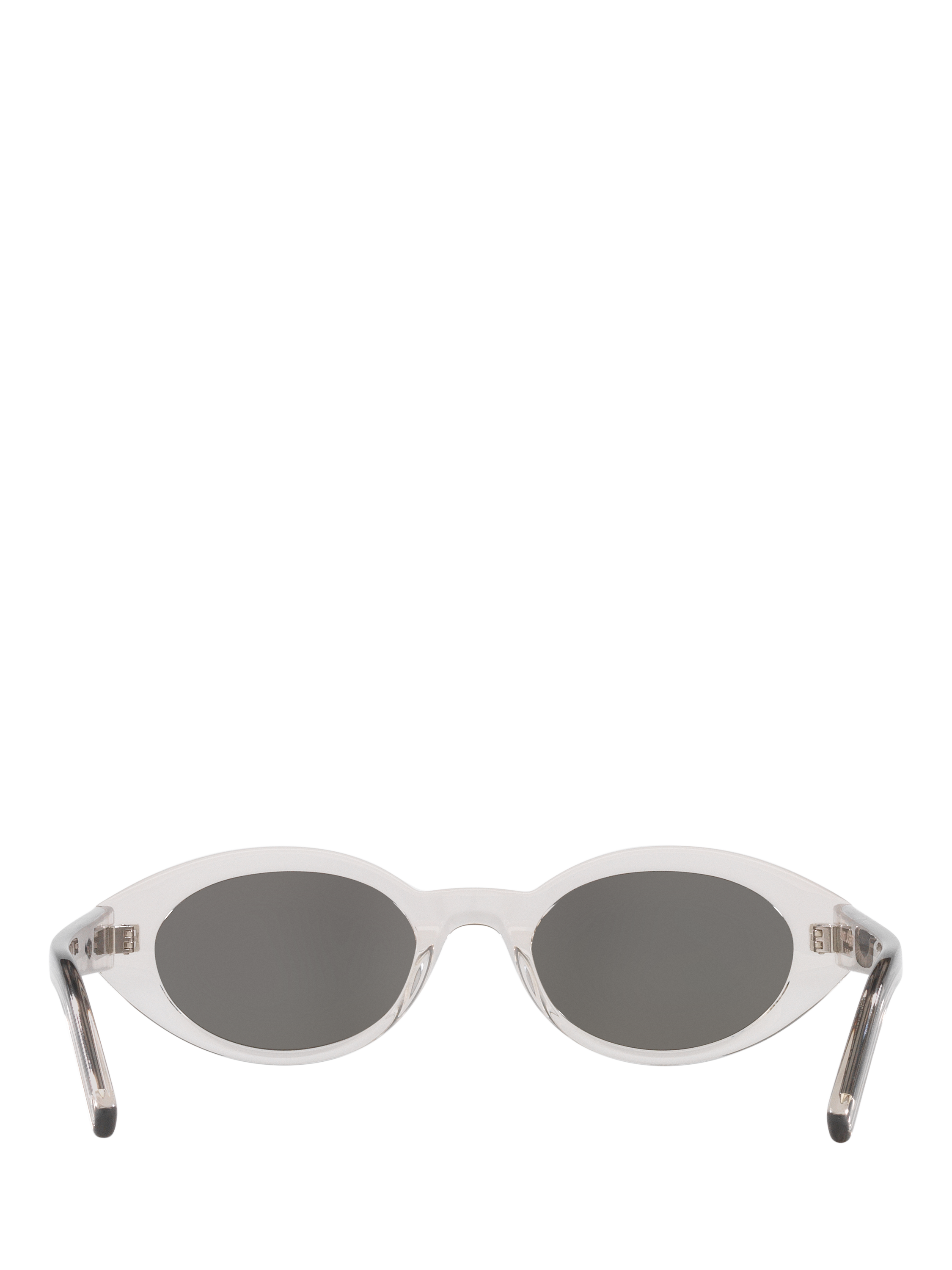 Product image 4 of 4, which shows Yves Saint Laurent YS000433 Women's Oval Sunglasses, Clear/Grey