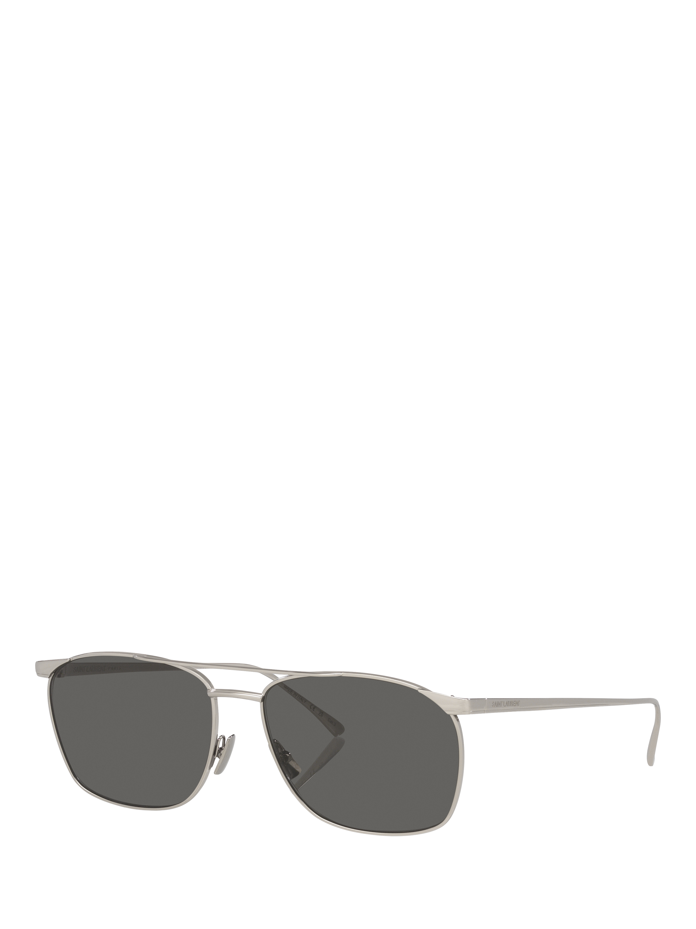 Product image 1 of 5, which shows Yves Saint Laurent YS000682 Women's D-Frame Sunglasses, Silver
