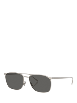 Yves Saint Laurent YS000682 Women's D-Frame Sunglasses, Silver, Silver