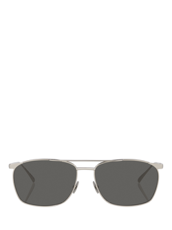 Yves Saint Laurent YS000682 Women's D-Frame Sunglasses, Silver - view 2, Silver