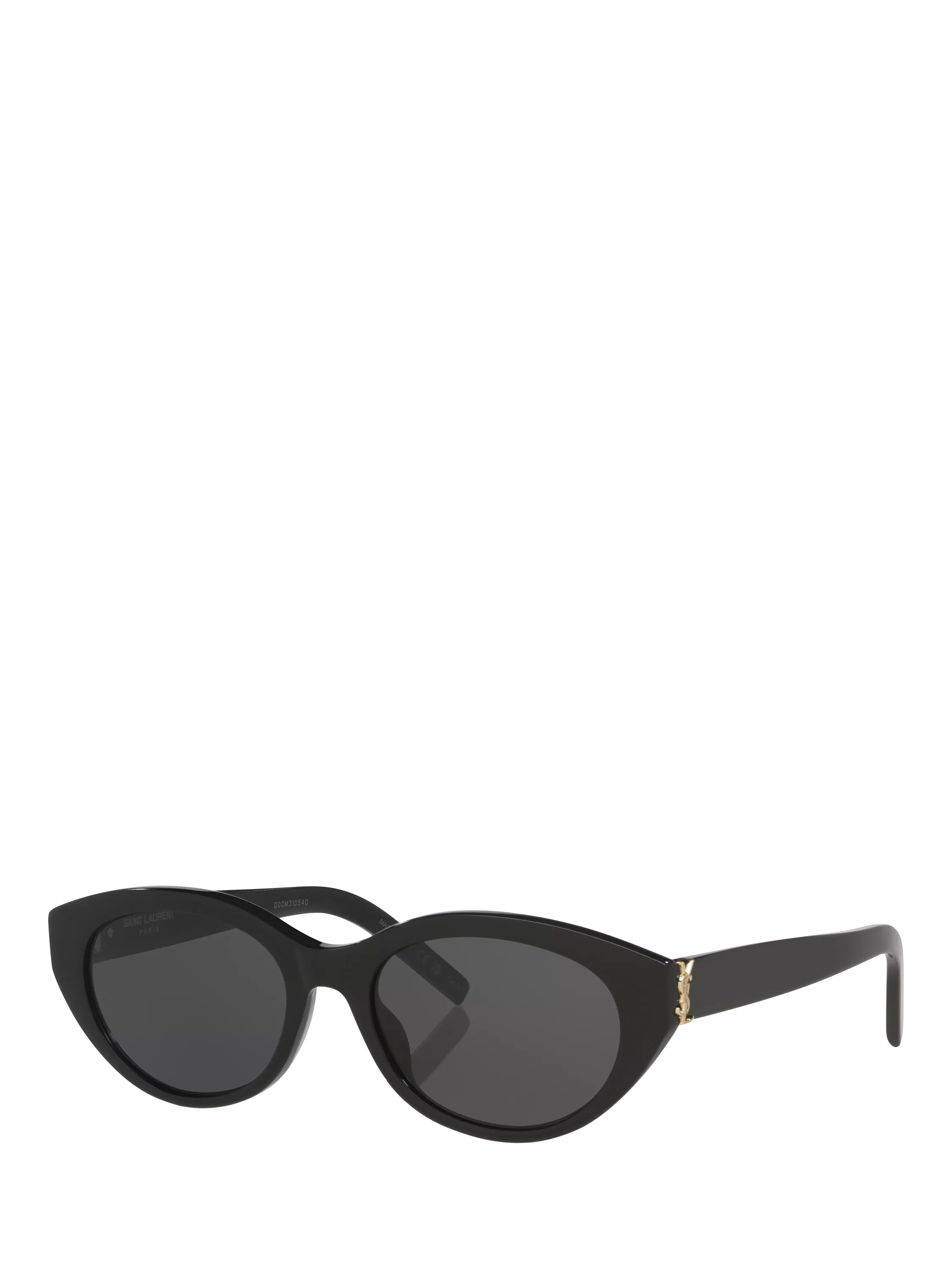 Yves Saint Laurent YS000698 Women's Oval Sunglasses, Black