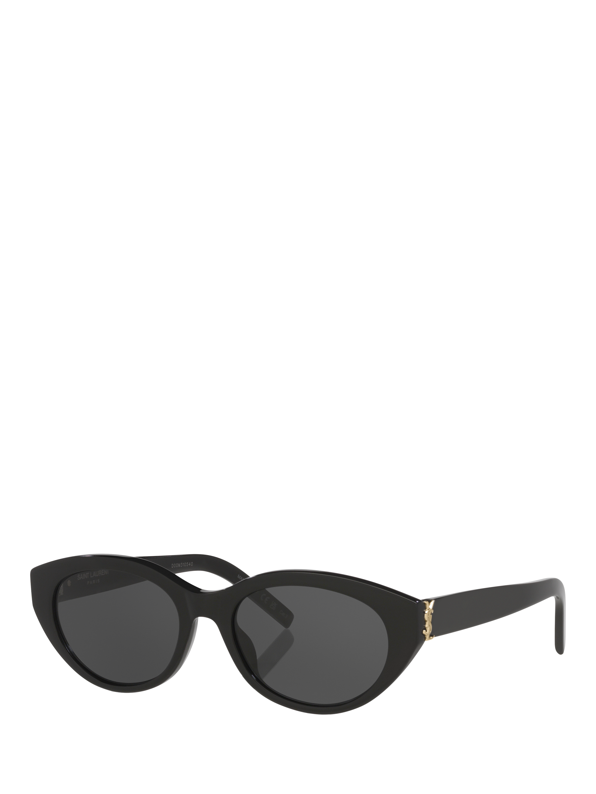 Yves Saint Laurent YS000698 Women's Oval Sunglasses, Black