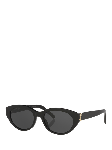 Yves Saint Laurent YS000698 Women's Oval Sunglasses, Black, Black