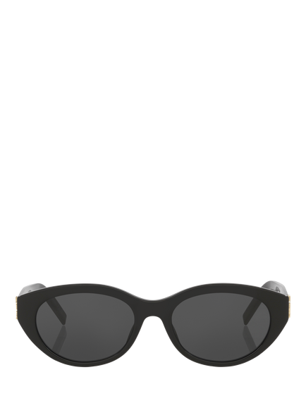Yves Saint Laurent YS000698 Women's Oval Sunglasses, Black - view 2, Black