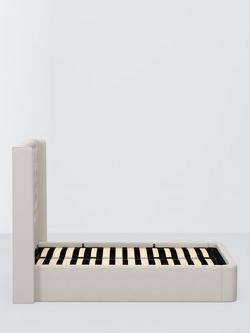 John Lewis Sloane Ottoman Storage Upholstered Bed Frame, Double - view 2, Soft Twill Cloud