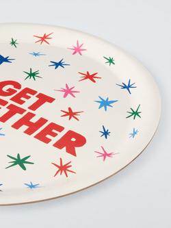 John Lewis 'Get Together' Round Tray, 37cm, Multi - view 2, 