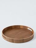 John Lewis Round Walnut Veneer Tray, 40cm