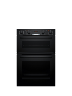 Bosch Series 4 Built In Double Electric Oven, MBA533BS3B, MBA533BB3B, Black