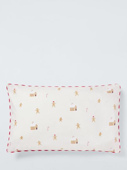 John Lewis Kids' Gingerbread Reversible Duvet Cover and Pillowcase Set, Single, Multi - view 2, Multi