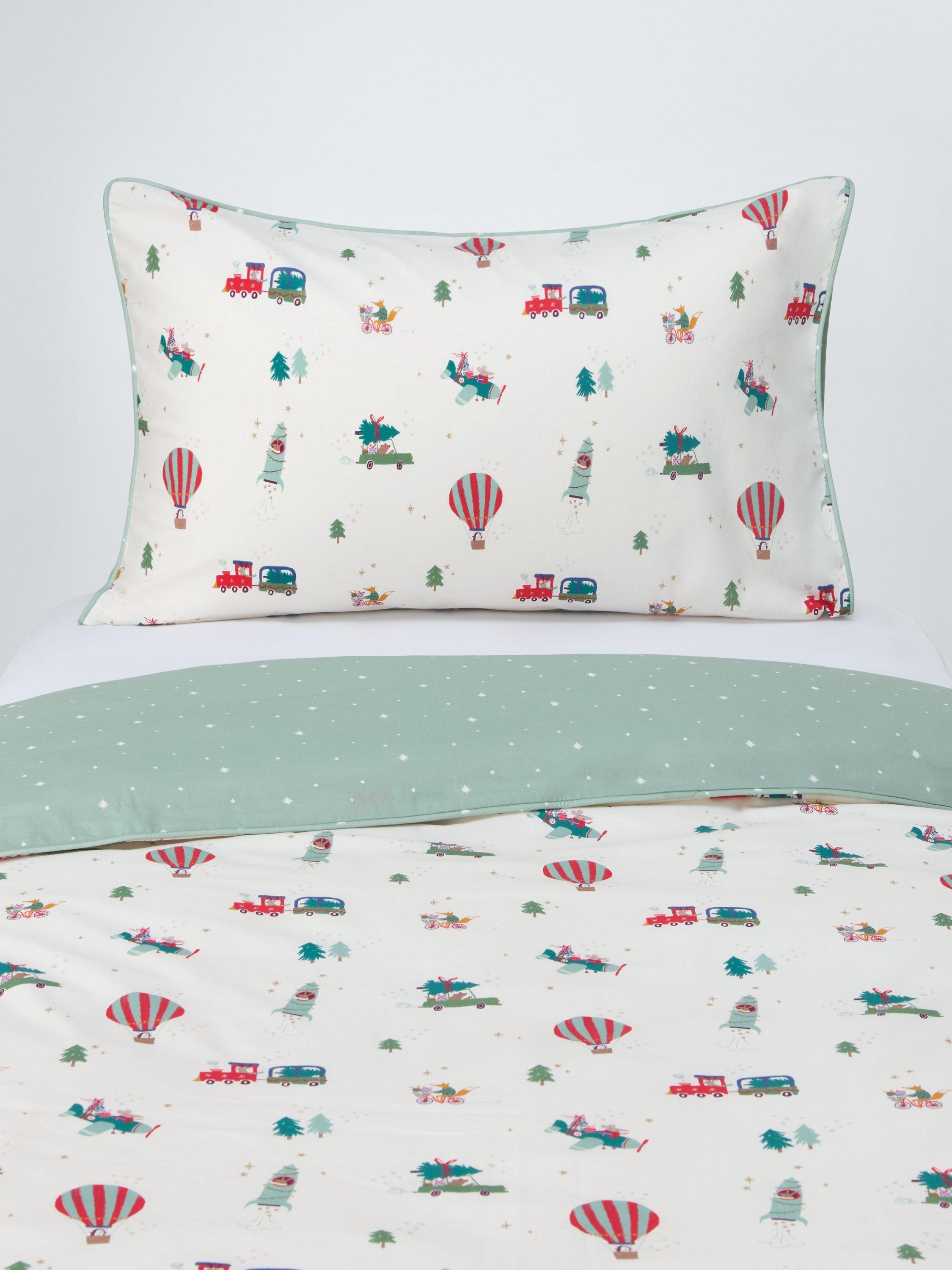 John Lewis Kids' Christmas Reversible Duvet Cover Pillowcase