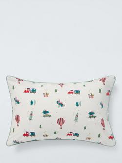 John Lewis Kids' Christmas Reversible Duvet Cover & Pillowcase Set, Single - view 2, Multi