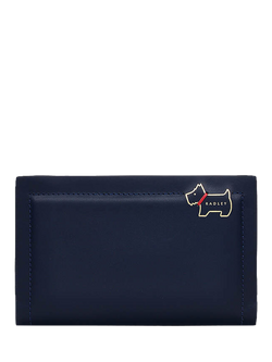 Radley Heritage Lane Medium Leather Purse, Blue Ink