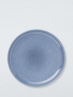 John Lewis Iona Stoneware Dinner Plate, 27cm, Blue, 