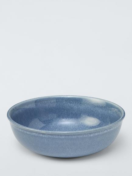 John Lewis Iona Stoneware Cereal Bowl, 16cm, Blue, 
