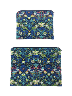 Alice Caroline Coin Purse Craft Kit, Strawberry Thief, Navy Blue