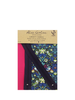 Alice Caroline Coin Purse Craft Kit, Strawberry Thief - view 2, Navy Blue