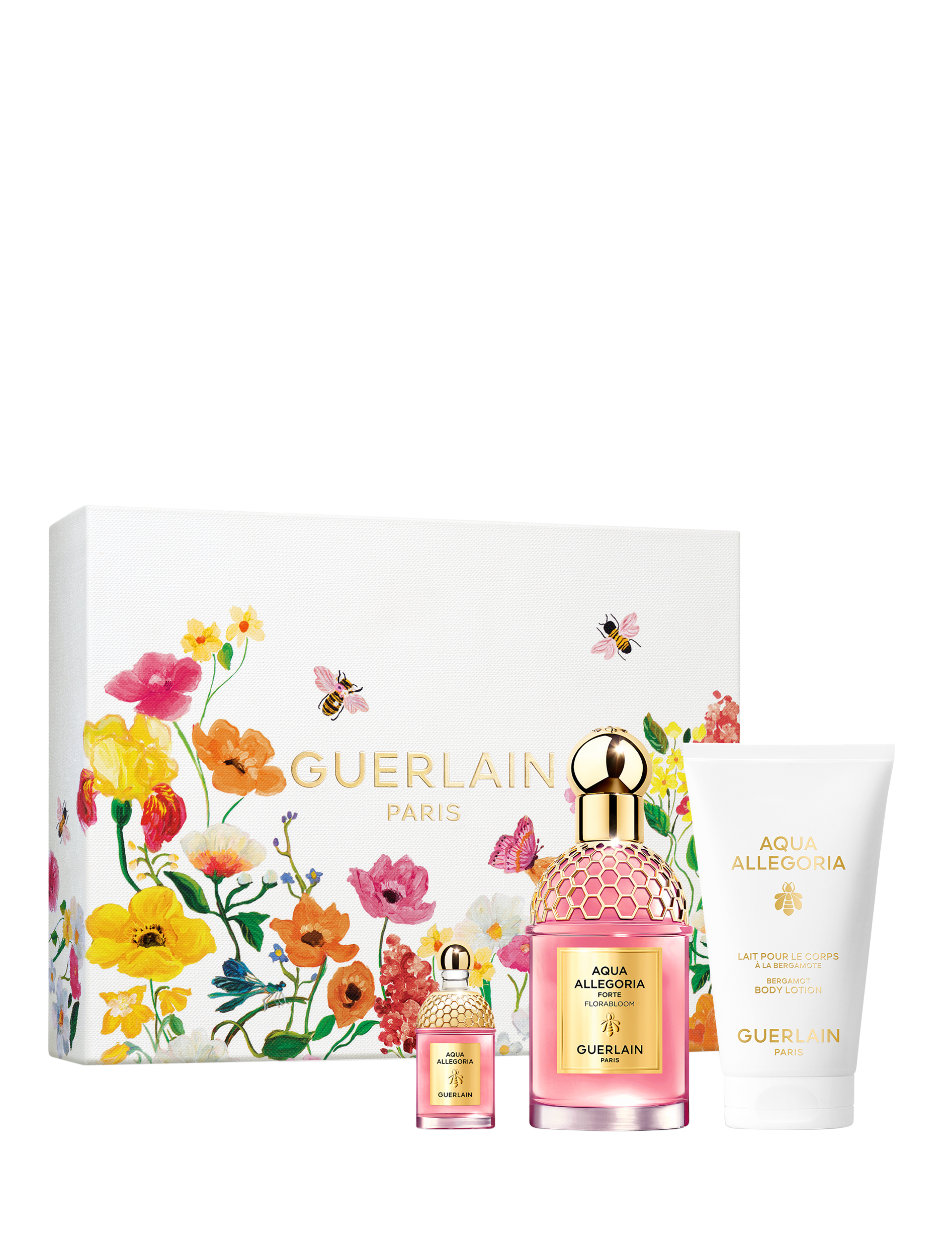 Product image 1 of 6, which shows Guerlain Aqua Allegoria Forte Florabloom Eau de Parfum 75ml Fragrance Gift Set
