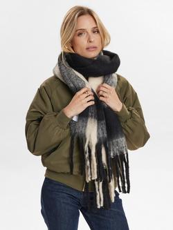 Numph Amira Check Scarf, Black - view 2, Black