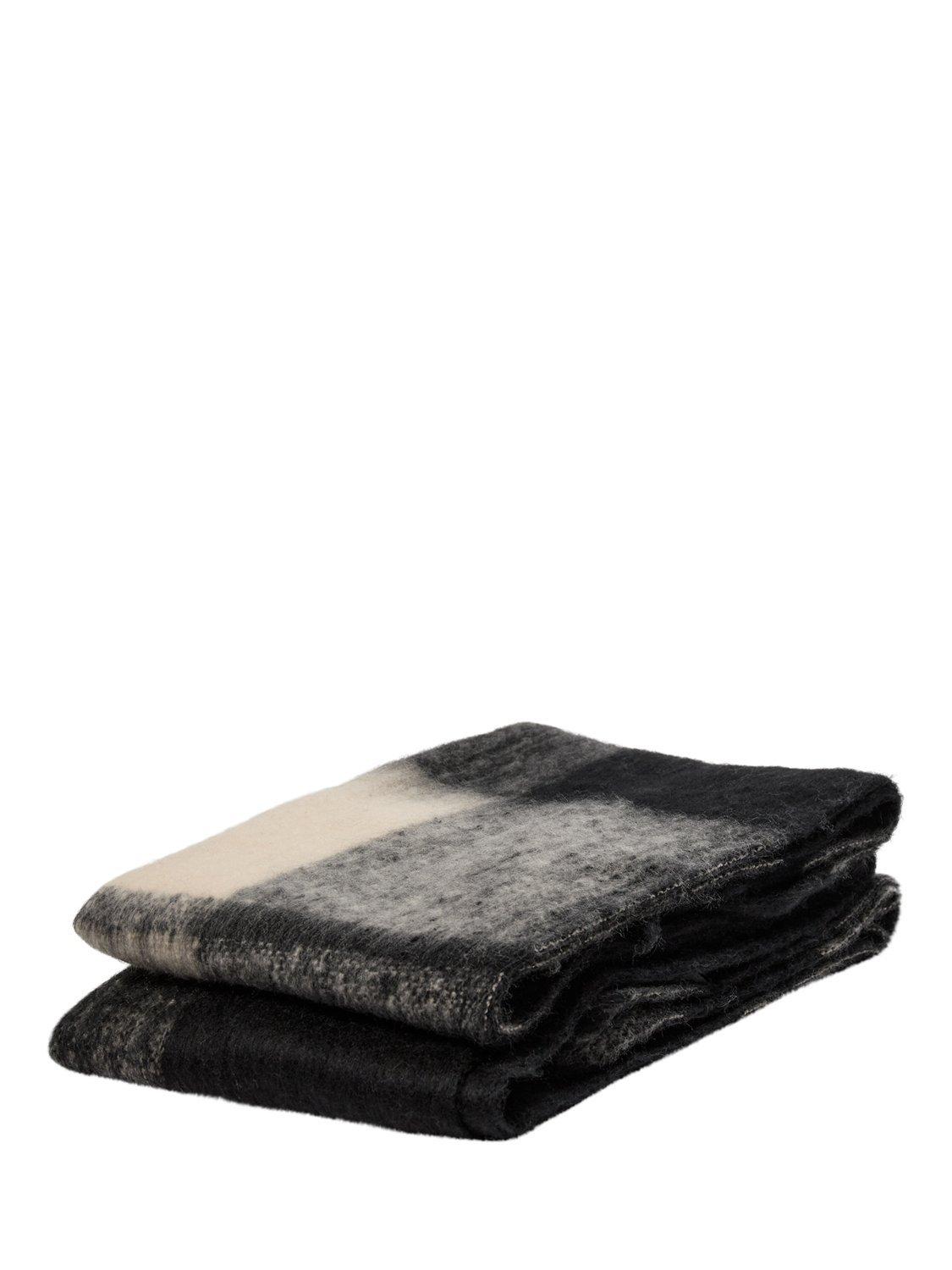 Product image 7 of 8, which shows Numph Amira Check Scarf, Black