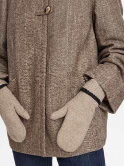 Numph Oline Knit Mittens, Beige, Beige