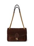 Ralph Lauren Bradley Suede Convertible Bag, Dark Hickory