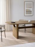 John Lewis Solace 8 Seater Fixed Dining Table, Mid Tone Oak