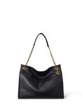 Lauren Ralph Lauren Bradley Shopper Leather Tote Bag, Black