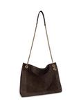 Ralph Lauren Suede Large Bradley Shopper Tote Bag, Brown