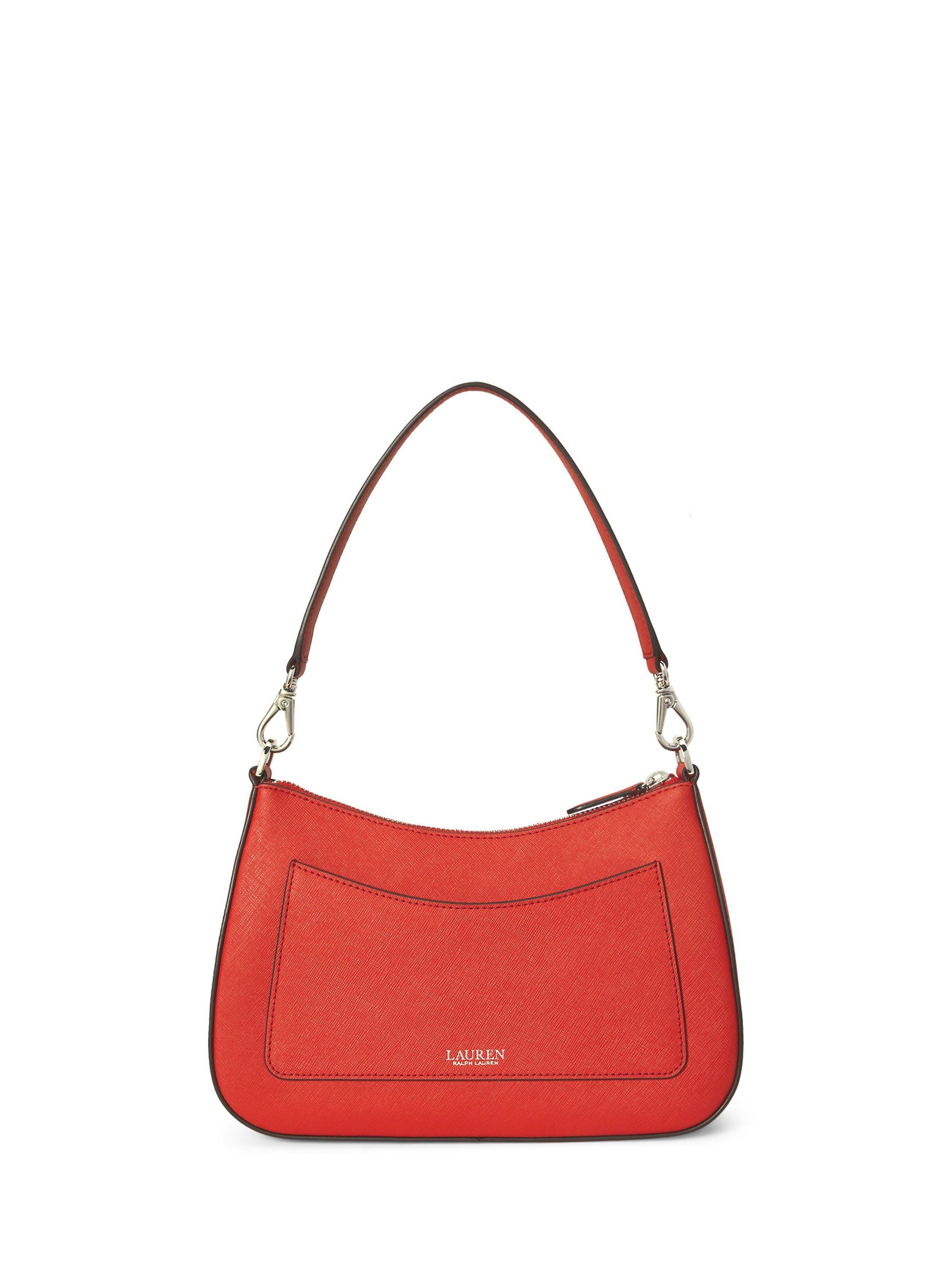 Product image 2 of 5, which shows Lauren Ralph Lauren Danni Leather Shoulder Bag, Vermillion