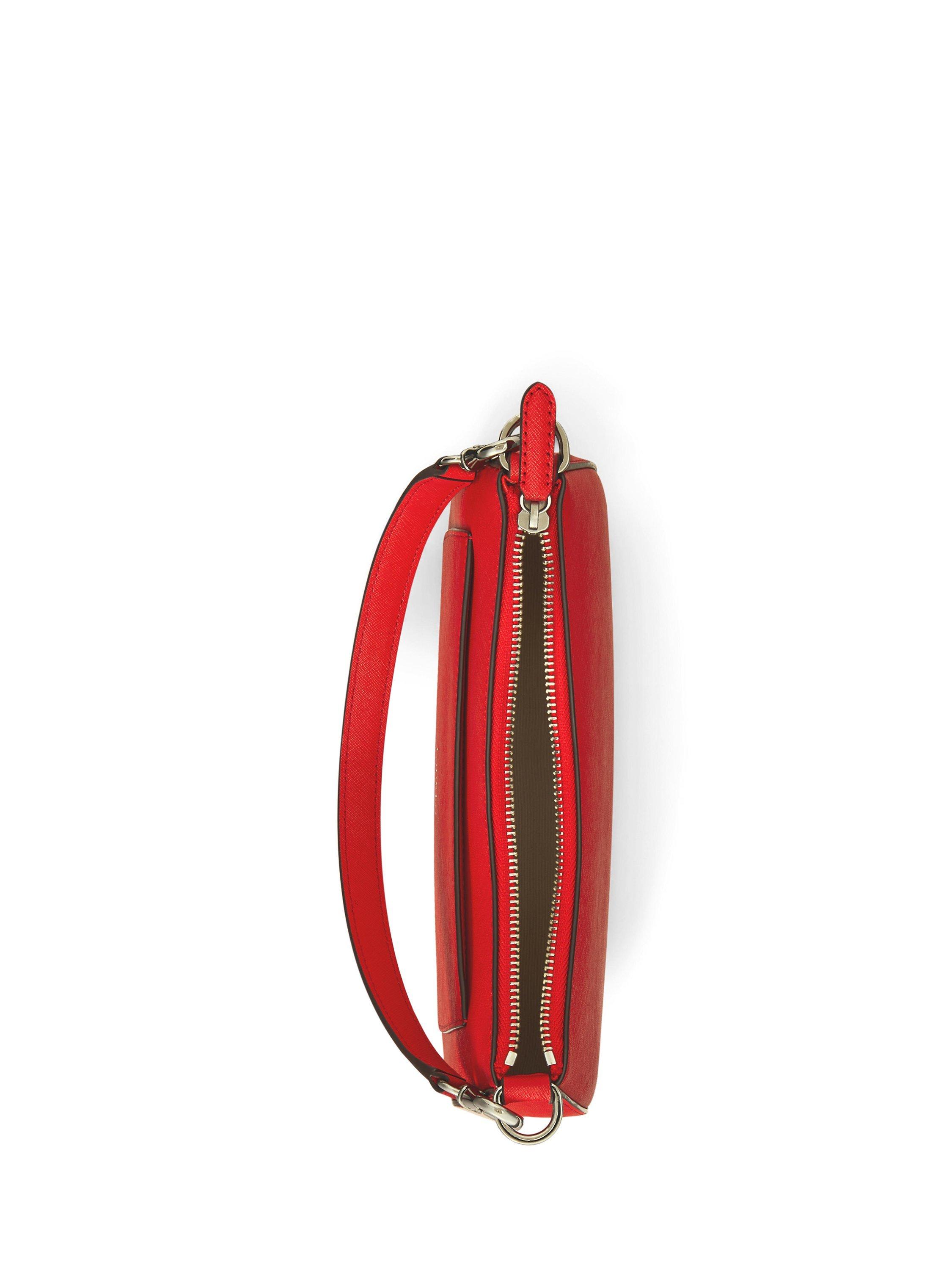Product image 3 of 5, which shows Lauren Ralph Lauren Danni Leather Shoulder Bag, Vermillion