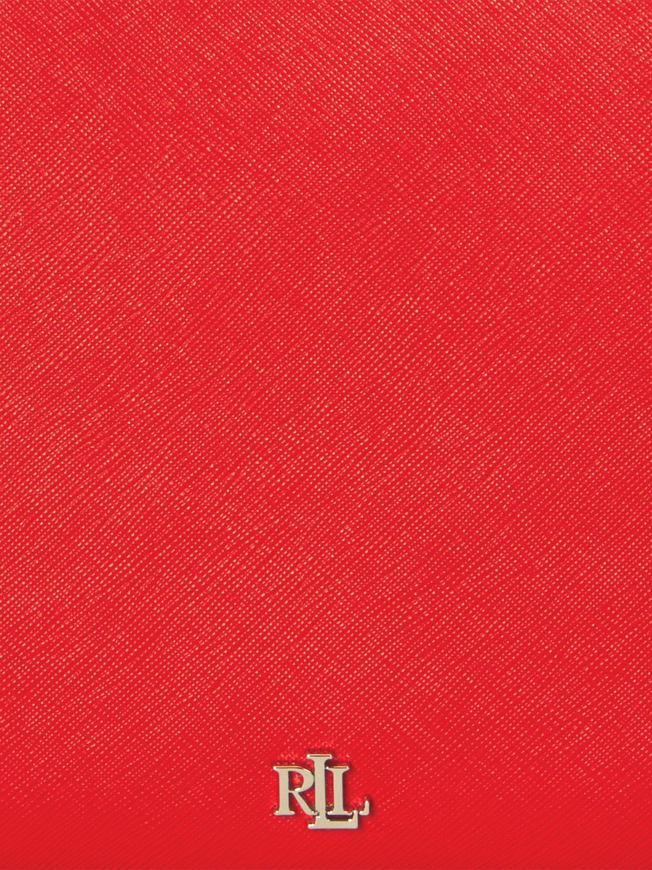 Product image 5 of 5, which shows Lauren Ralph Lauren Danni Leather Shoulder Bag, Vermillion