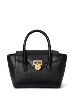 Lauren Ralph Lauren Small Leather Satchel Bag, Black