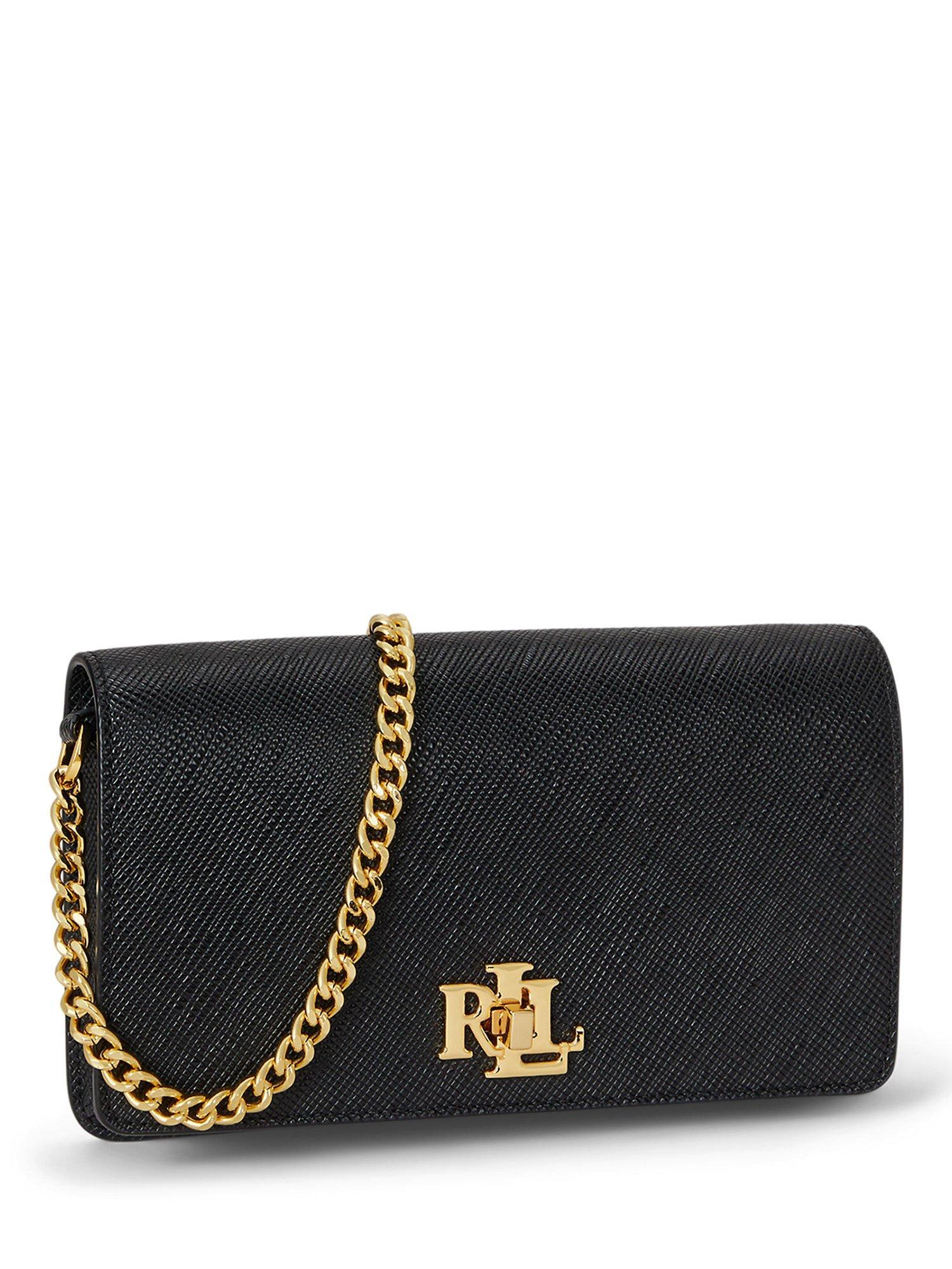 Product image 3 of 5, which shows Lauren Ralph Lauren Leather Cross Body Bag, Black