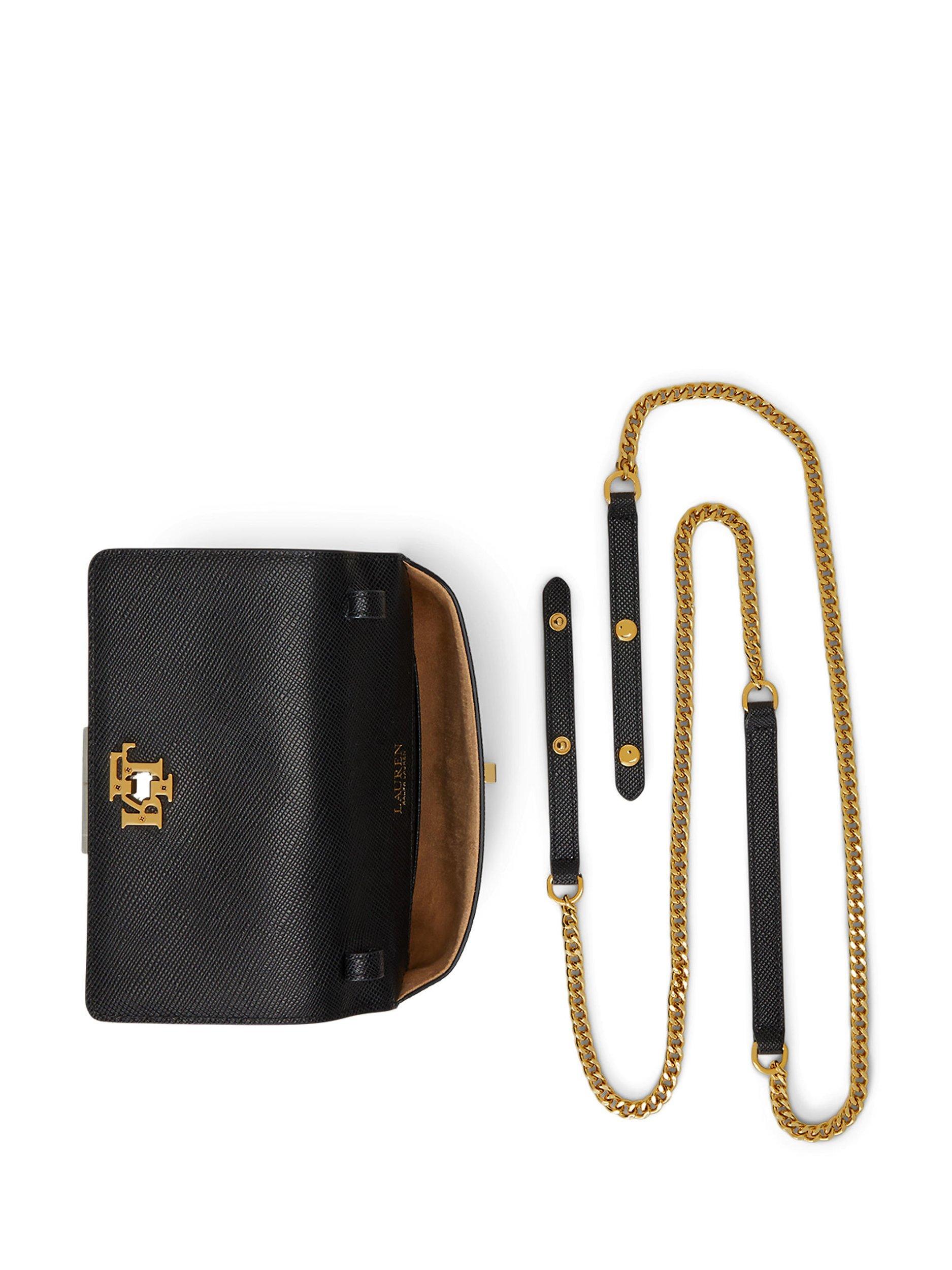 Product image 4 of 5, which shows Lauren Ralph Lauren Leather Cross Body Bag, Black