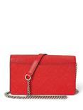 Lauren Ralph Lauren Leather Cross Body Bag, Vermillion