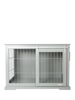 Lords & Labradors Wooden Sliding Door Dog Crate - view 2, Grey