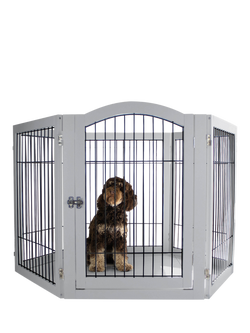 Lords & Labradors Wooden Puppy Play Pen, Grey