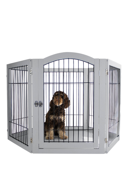 Lords & Labradors Wooden Puppy Play Pen, Grey