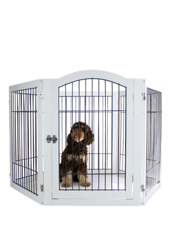 Lords & Labradors Wooden Puppy Play Pen, White