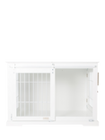 Lords & Labradors Wooden Sliding Door Dog Crate, White