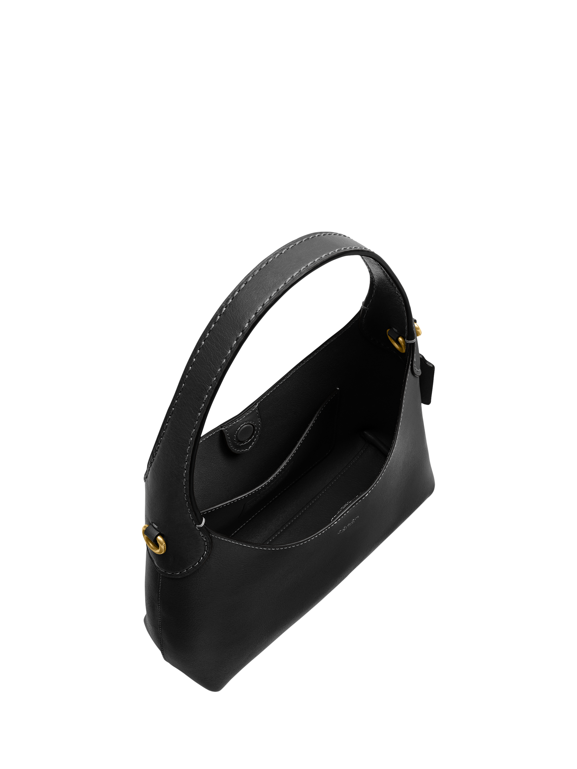 Product image 4 of 4, which shows Coach Brooklyn 23 Leather Hobo Shoulder Bag, Black