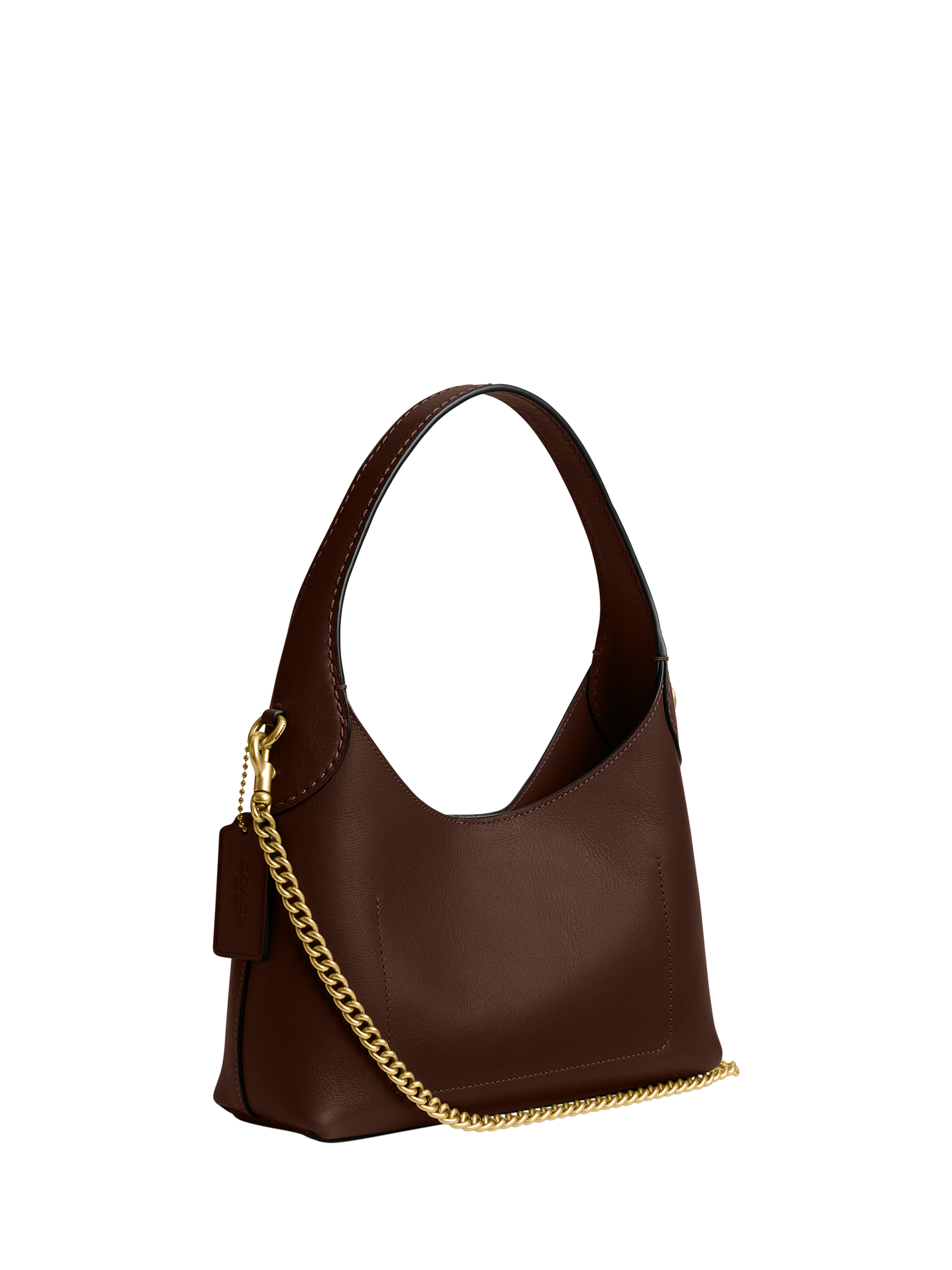 Product image 3 of 4, which shows Coach Brooklyn Leather Hobo Shoulder Bag 23, Brown