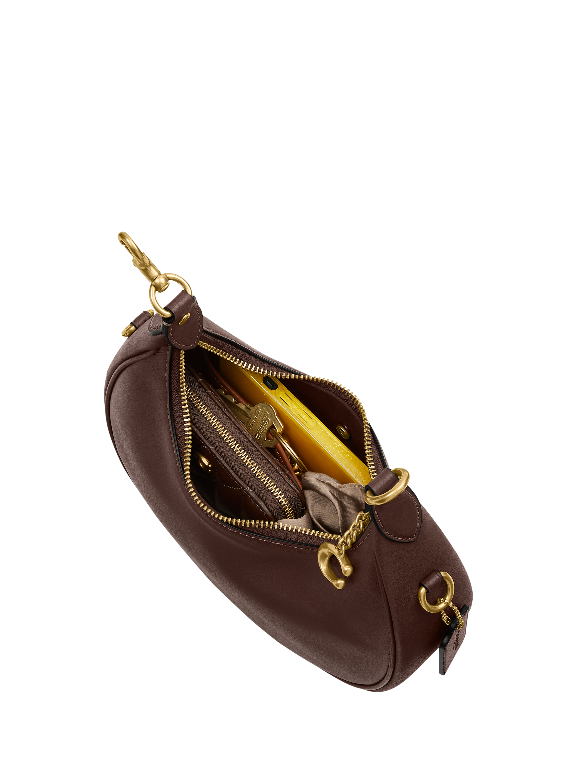 Product image 2 of 4, which shows Coach Jonie Leather Cross Body 22 Bag, Brown