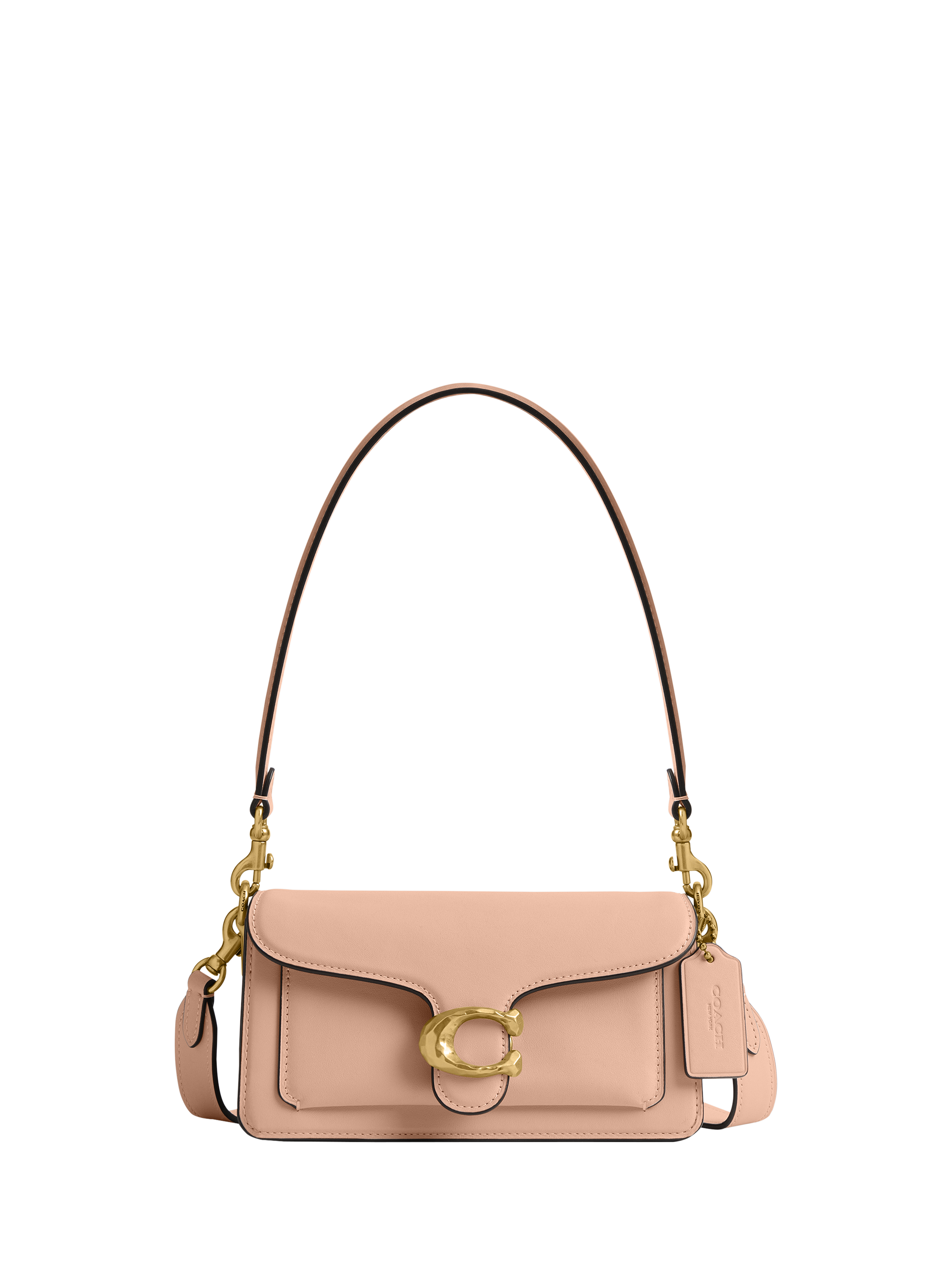 Product image 1 of 4, which shows Coach Tabby 20 Smooth Leather Shoulder Bag, Cream